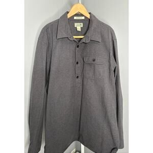 L.L. Bean XL Tall Popover Shirt Traditional Fit Outdoor Cotton Long Sleeve